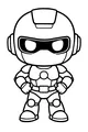 Mini Bot with Mega Helmet