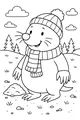 Milo the Mole Bundled Up for Winter