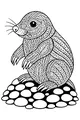 Mole Sitting Proudly on Pebble Hill