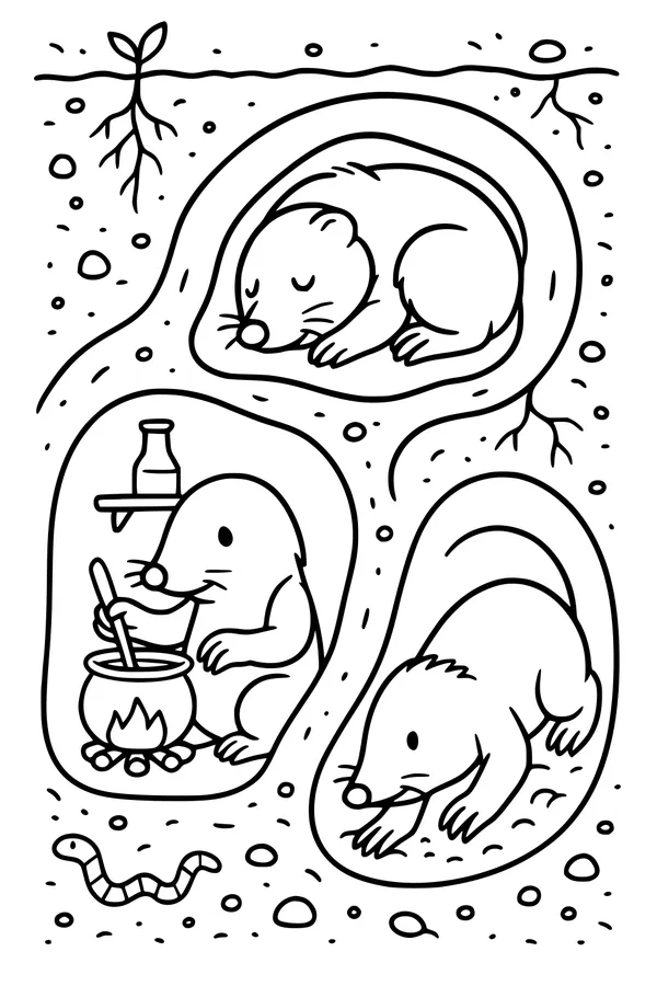 Mole Town Under the Garden