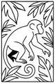 Jungle Monkey in the Wiggly Leaves