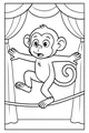 Monkey on the Circus Tightrope