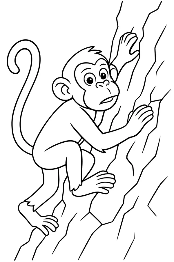 Little Monkey Climbing the Big Tree