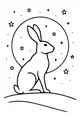 Moonlit Hare on the Hill