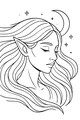 Moonlight Fairy With Starry Hair