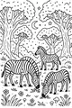 Moonlit Meadow Zebras