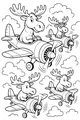 Moose Pilots Soaring Through Puffy Clouds