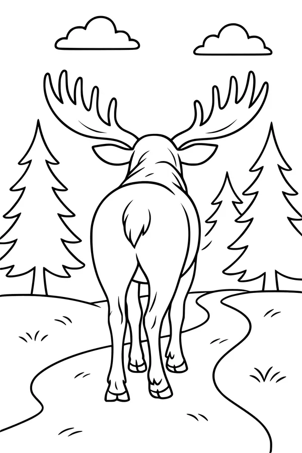 Moose on the Forest Trail