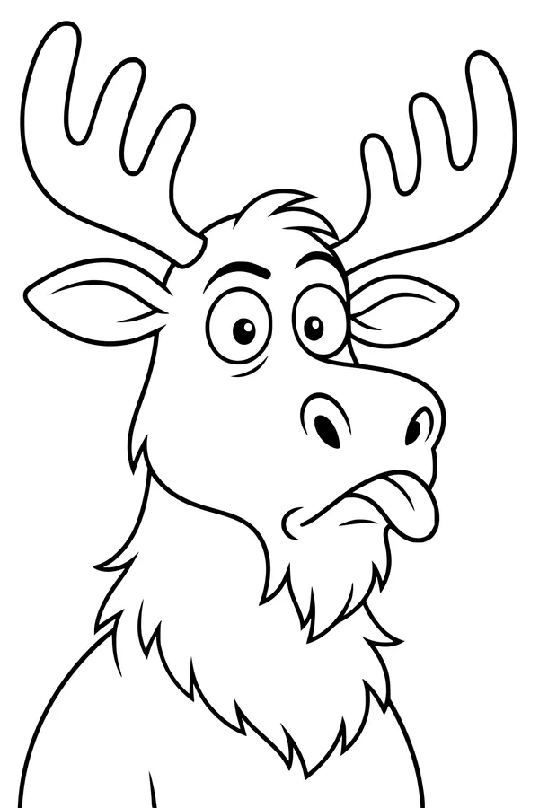 Moose Makes a Silly Face