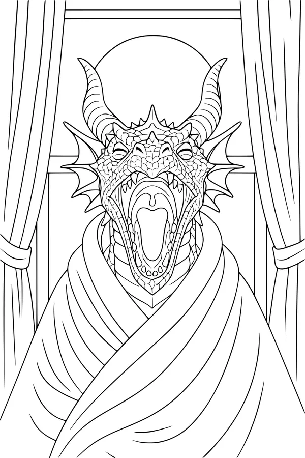 Dragon's Big Morning Yawn