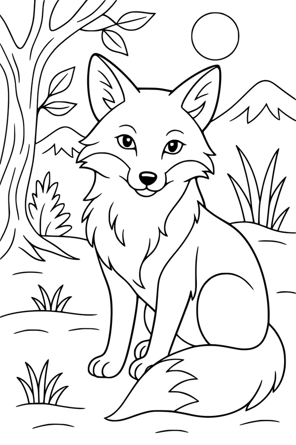Sunny Morning with a Forest Fox
