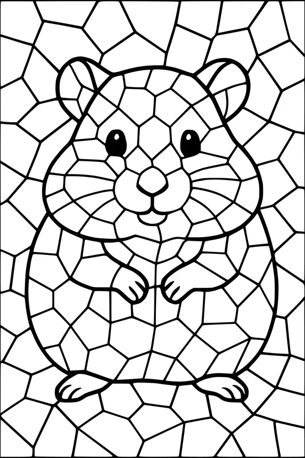 Mosaic Hamster’s Snacktime Pause