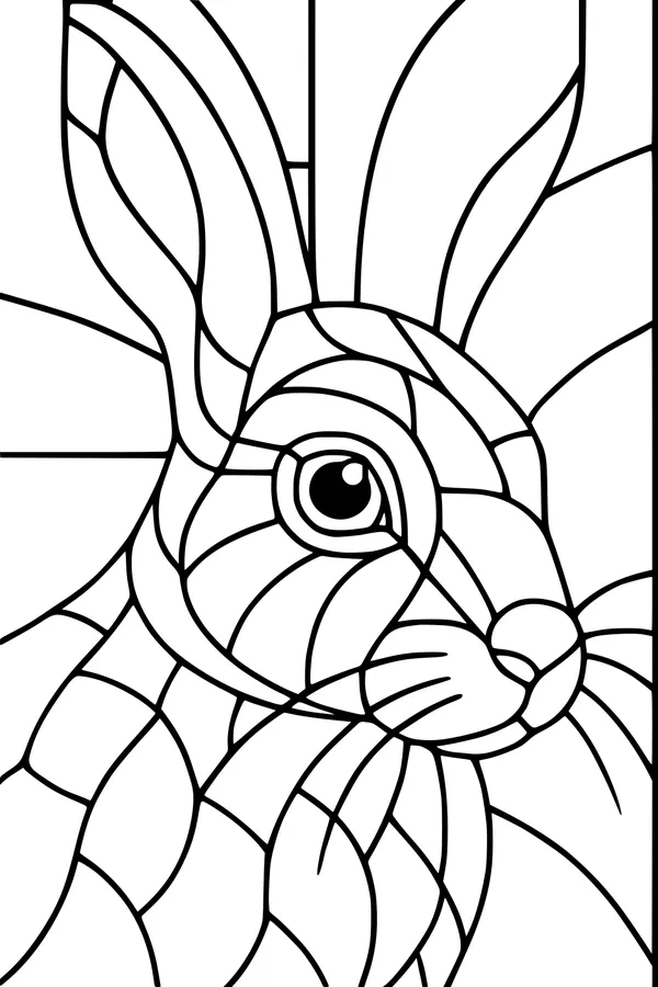 Sunlit Forest Hare Mosaic