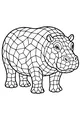Mosaic Hippo in the Sunshine