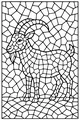 Mosaic Mountain Goat in the Morning