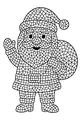 Mosaic Santa With Jolly Wave