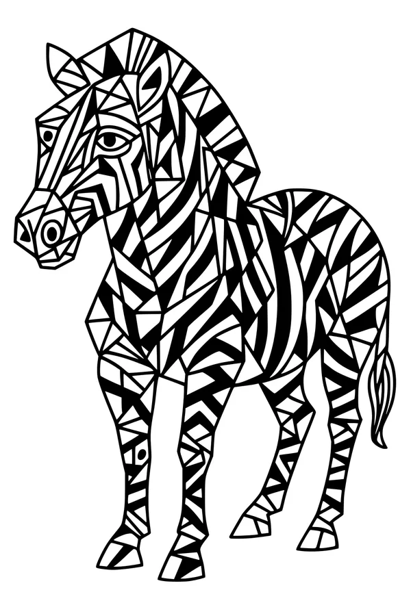 Mosaic Stripes Zebra