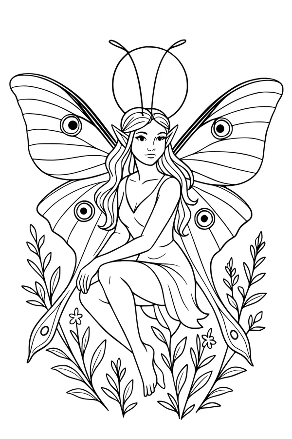 Moth-Wing Fairy in the Garden