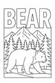Bear Walks Through the Pine Forest