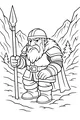 Free Dwarf Warrior Coloring Page - Guardian of the Mountain Pass (Printable PDF)