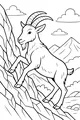 Mountain Goat on Rocky Peaks