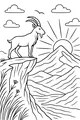 Mountain Goat Greets the Morning Sun