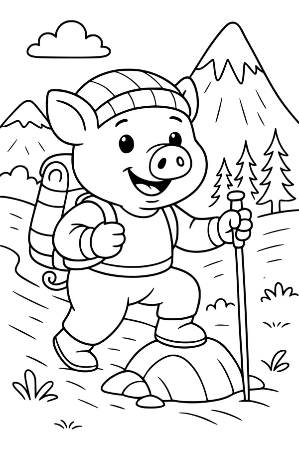 Piglet’s Mountain Trek with Backpack