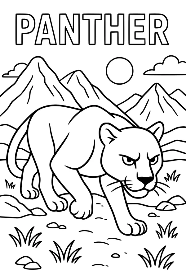 Mountain Panther on the Prowl
