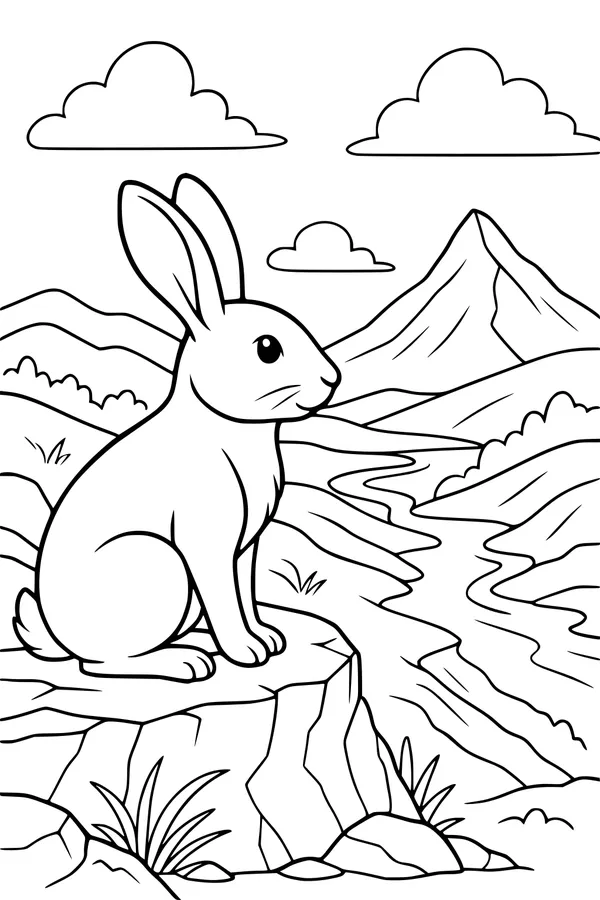 Bunny on the Rocky Hilltop