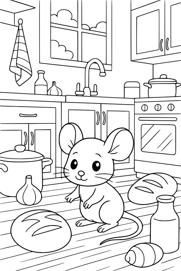 Morning Snack with the Kitchen Mouse