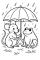 Rainy Day with Mouse and Frog