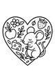 Mouse Picnic in the Heart Garden