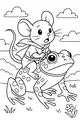 Maxwell the Mouse Rides His Froggy Friend