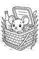 Mouse Pops Up at the Picnic Basket