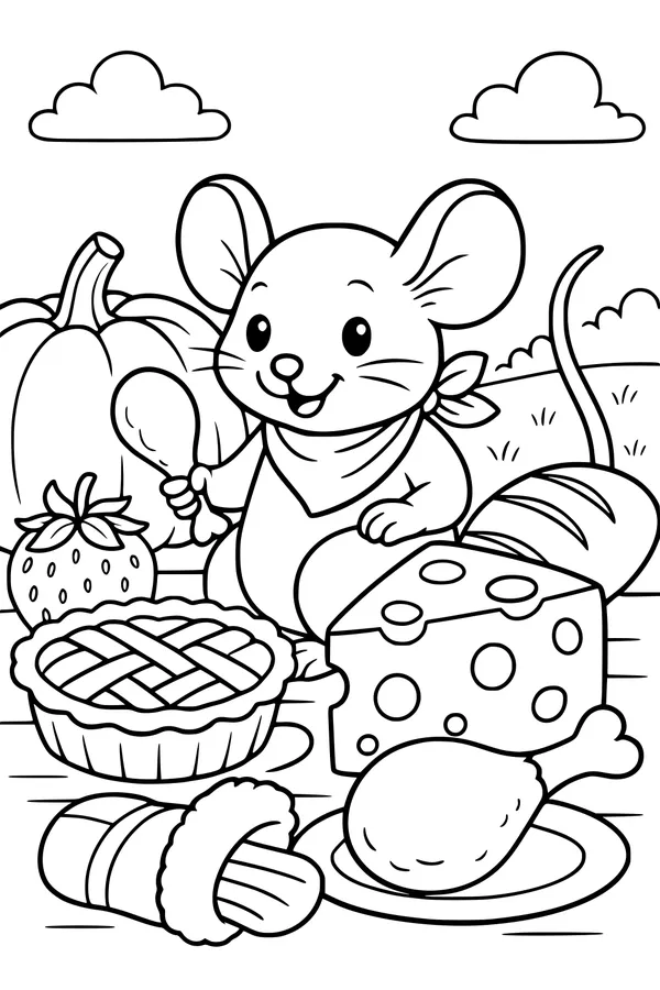 Picnic Feast With Marvin the Mouse