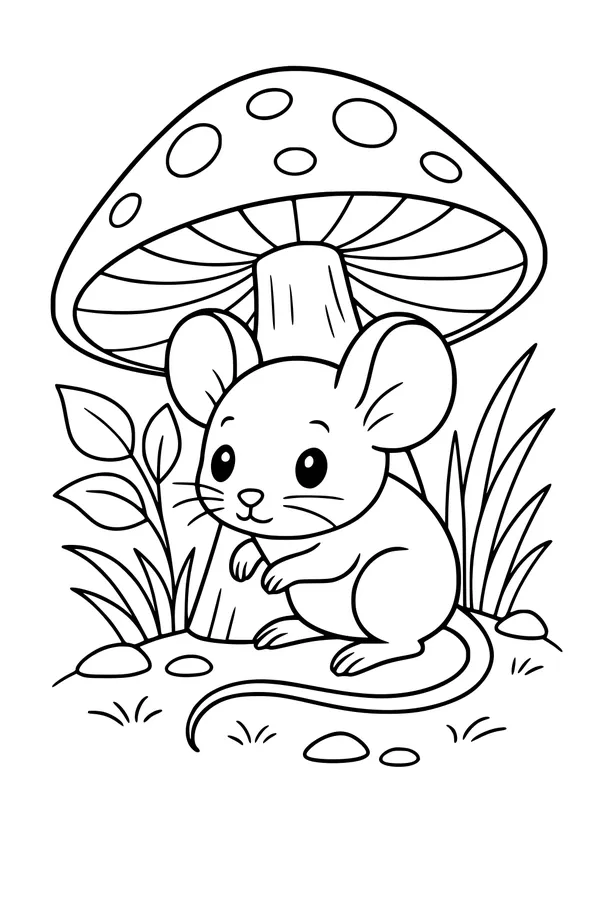 Milo the Mouse and His Mushroom Home