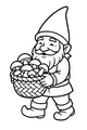 Mushroom Basket Gnome