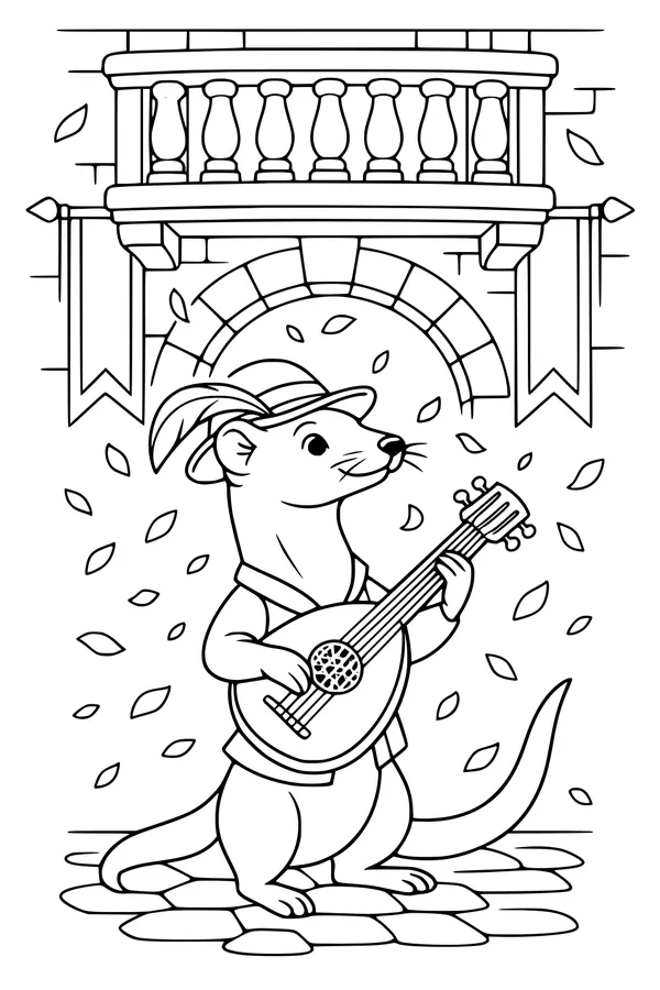 Musical Weasel Under the Balcony