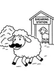Sheep With a Silly Mustache Stroll