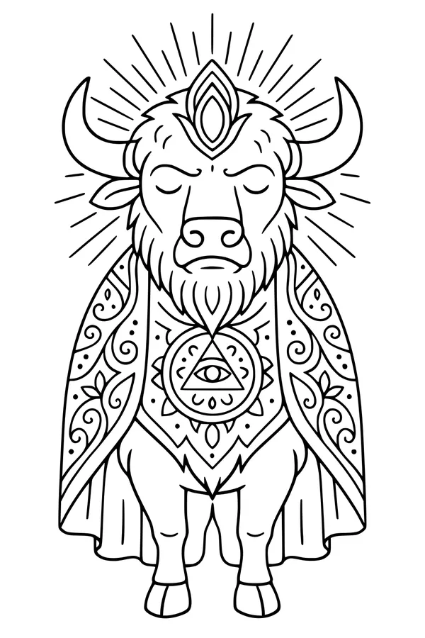 Buffalo King with Magic Cloak