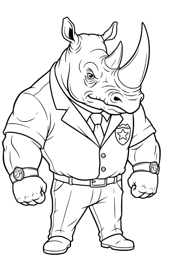 Officer Rhino on Duty