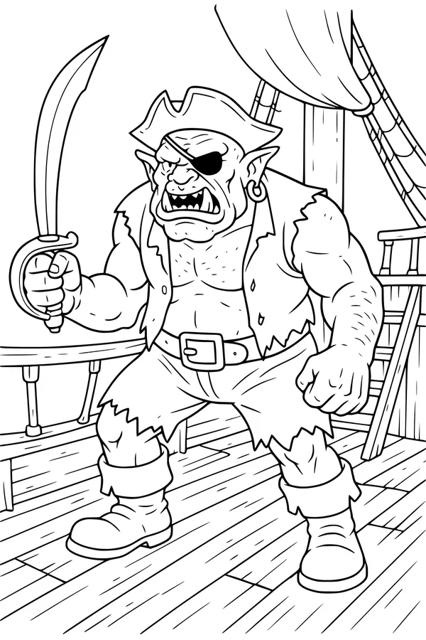 Ogre Pirate of the Stormy Deck