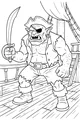 Free Ogre Pirate Coloring Page - Cutlass on Stormy Ship Deck (Printable PDF)