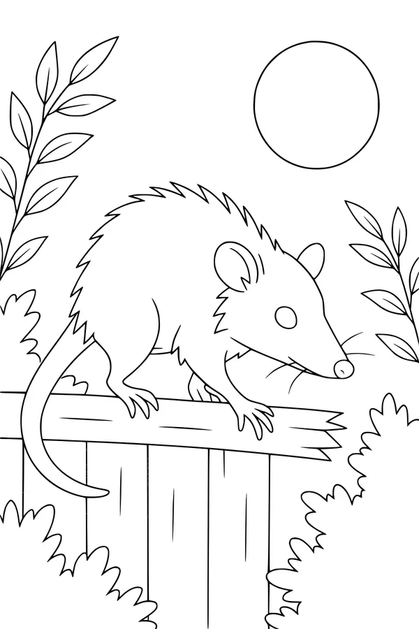 Nighttime Visitor on the Fence