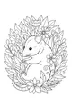 Sleepy Opossum in a Flower Forest