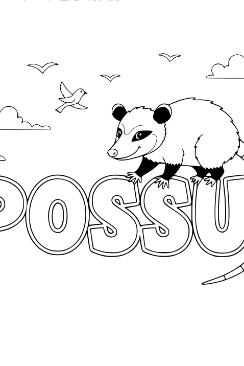 Ollie Opossum Watches the Morning Birds