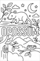 Moonlit Opossum Walk in the Trees