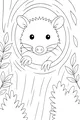 Peeking Opossum in the Woodland Hollow