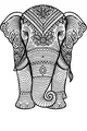 Elephant Parade with Swirly Patterns