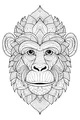 Monkey Face Bursting With Jungle Patterns